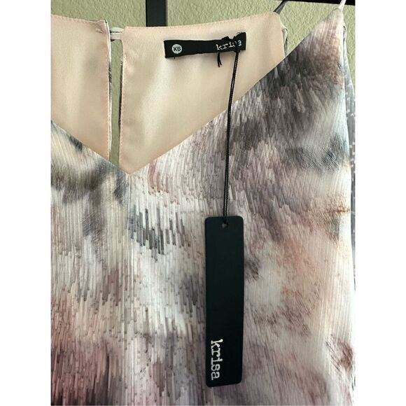 Revolve Krisa Los Angeles Abstract Watercolor Cold Shoulder Dress Size XS - Picture 4 of 6